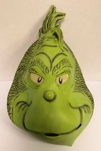Dr Seuss GRINCH Who Stole Christmas Latex MASK Adult Halloween Green 2019 Elope - Picture 1 of 2