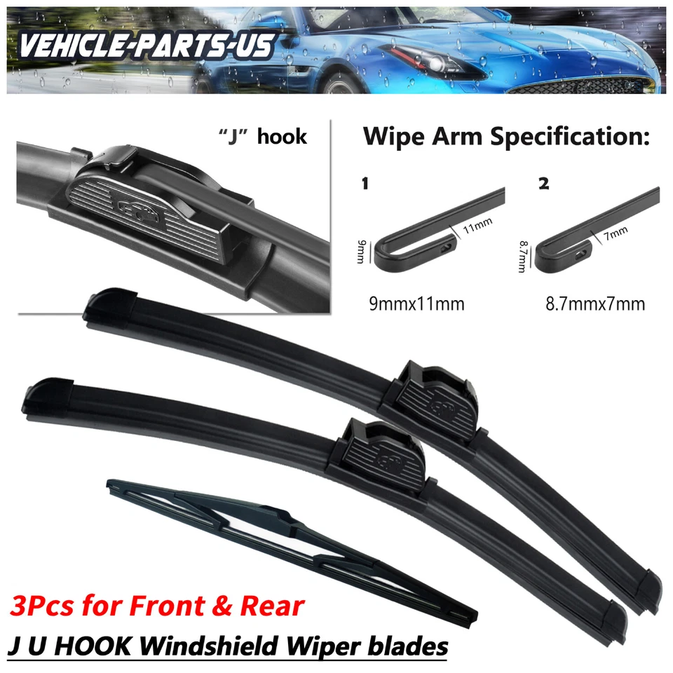 Erasior 26"22"14" Front Rear Wiper Blades Fit for 2011-2004 Mitsubishi Endeavor Foto 1 de 4