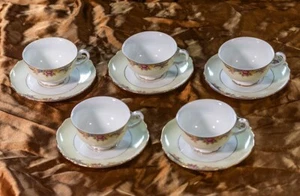 Juego de 5 tazas y platillos Paul Muller Bavaria The Camden porcelana vintage - Imagen 1 de 11