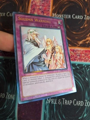 Yu-Gi-Oh! Solemn Warning RA02-EN078 Ultimate Rare 1st Edition Near Mint - Image 1 of 4