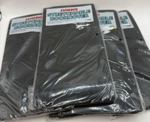 5 - Jumbo 10 1/2 x 11 x 11/2 Hardcover Textbook Stretchable Book Covers Black - Picture 1 of 3