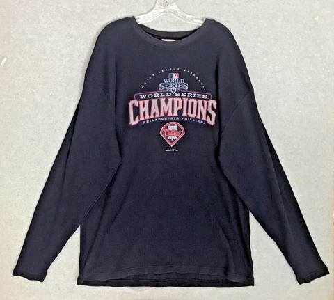 Reebok 2008 Philadelphia Phillies Mens 2XL Sweater World Series Champions Black Cover