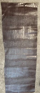CROCODILE Texture Faux Leather Upholstery Vinyl Fabric BROWN 18x52 Gray 16x52 - Picture 1 of 4