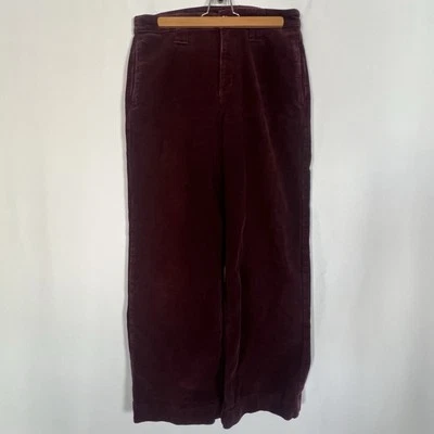 A.N.A бордовый высокой талией вельветовые широкие брюки женский размер 6 мешковатые - Изображение 1 из 4