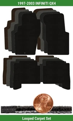 Juego de alfombrillas clásicas personalizadas para Infiniti QX4 1997-2003 (4 piezas) #T5G Foto 1 de 4