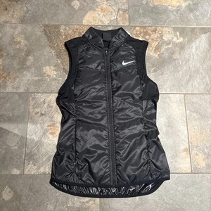 Nike Mujer XS Poly Fill Cremallera Completa Reflectante Negro Chaleco para Correr 922464-010 - Imagen 1 de 6