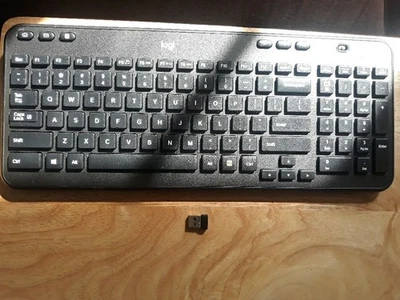 Logitech K360 Wireless Keyboard USB Unifying Receiver Full Size Black Windows PC - Image 1 of 4