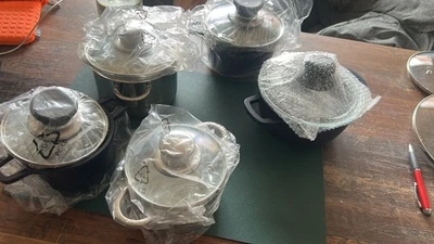 5 tlg. Topfset 18/10 Edelstahl und Guss  Kochtopf Set  NEU OVP - Bild 1 von 2