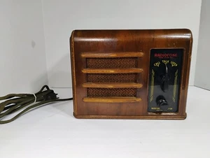Antico radiofono anni 20 in legno da scrivania ufficio citofono radio - Foto 1 di 23