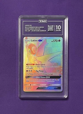 Pokemon Unified Minds Latios GX Full Art Secret Rare Rainbow TAG 10 GEM MINT - Image 1 of 2