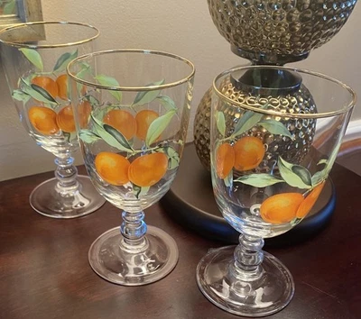 8 LRG EVESHAM Royal Worcester Ice Tea Or Water Goblets/Gold Rims 14 oz-retired - Image 1 of 4