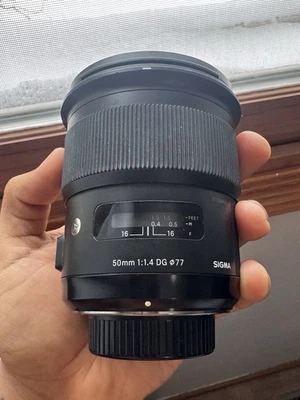 Sigma 50mm f1.4 DG HSM Art Lens for Nikon F Mount DSLR - Good Condition - Image 1 of 4