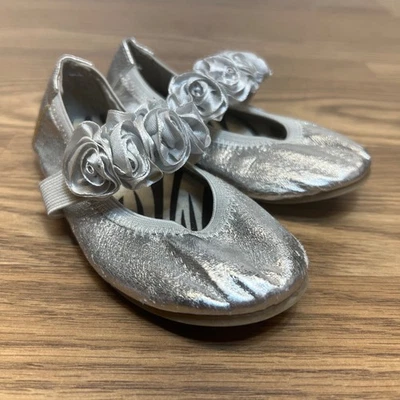 Michael Kors Baby Lux Shoes Ballet Flats Lil Rosie Silver Size 7 - Image 1 of 4
