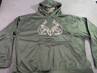 Sudadera con Capucha Realtree Para Hombres 2XL Camuflaje Pullover Verde Logo Caza Aire Libre XXL Foto 1 de 4