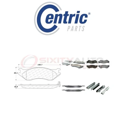Centric Posi Quiet Ceramic Brake Pads w Shims for 1997-2002 Ford Expedition vf - Image 1 of 4