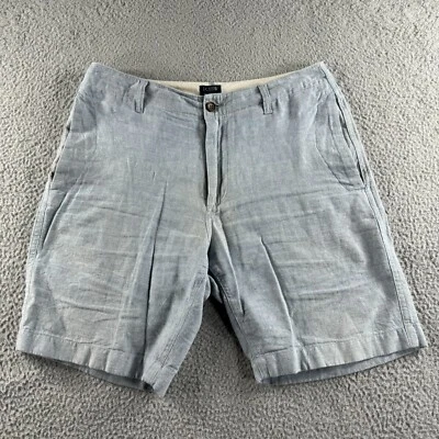 J. Crew Shorts Mens 32 Blue Chino Gramercy Linen Blend Golf Outdoor Travel Beach - Image 1 of 4