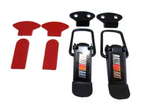 Gorro para botas de coche pequeñas Ralliart sujetadores laterales palanca clips de captura negro - Imagen 1 de 5