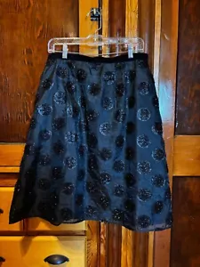RSVP by TALBOTS Black Lurex Sparkle Dot Full Skirt Size 10 - Picture 1 of 6