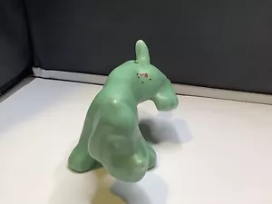 Vintage RARE Colored Camark Art Pottery Dog Hound Figure Partial Sticker - Picture 1 of 8