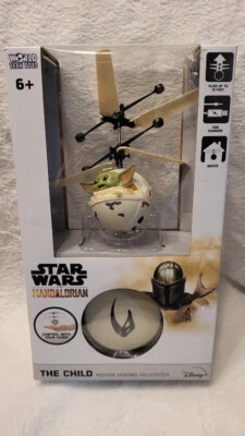 Star Wars Mandalorian the Child Motion Sensing Flying Helicopter New Baby Yoda - Image 1 of 4