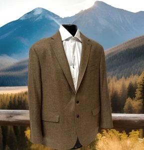 J. S. Harris Kinkades Fine Solbiati Wool Linen Silk Taupe Men's 48R Jacket Taupe - Picture 1 of 18