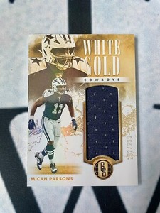 Micah Parsons 2023 Panini Gold Standard Football White Gold Jersey 252/299