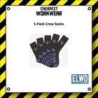 Elwd | Elwood Workwear | 5-pack Crew Socks (sizes: 2-8, 7-11, 12-15) Ewd901