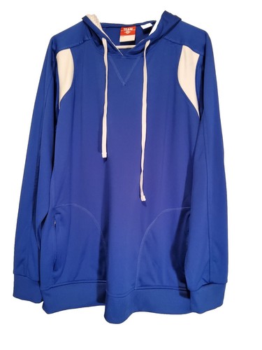 VETEMENTS Team 365 Men's Elite 100% Polyester Zip Pocket Interlock Performance Hoodie sz L