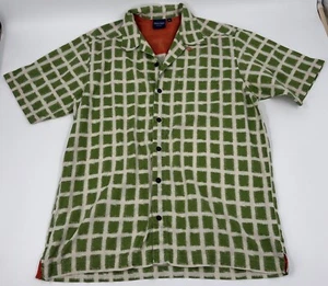 Vintage Sideout Surfer Shirt Mens Size M Green Square Button Down - Picture 1 of 7