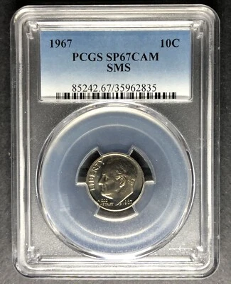 1967 SMS Roosevelt Dime PCGS SP-67 CAM, Buy 3 Items, Get $5 Off!! - Image 1 of 2