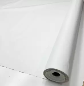 CUSCINO ANTITICCHETTIO PIUMINO BIANCO LUMINOSO ANTIPIUMA FR TESSUTO DA CANTIERE 63"W - Foto 1 di 6