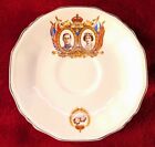 1939 China Saucer: George VI's Royal Visit to Canada w/ Images of the Princesses