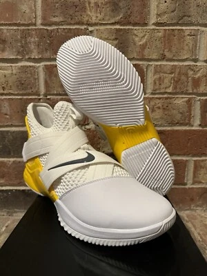 New 12 Nike Lebron Soldier XII TB Zoom White Yellow Basketball Shoes AT3872-106 - Image 1 of 4