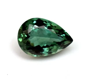GIE Certified Natural Green Paraiba Tourmaline Pear Cut 12.35 Ct Loose Gemstone - Picture 1 of 4