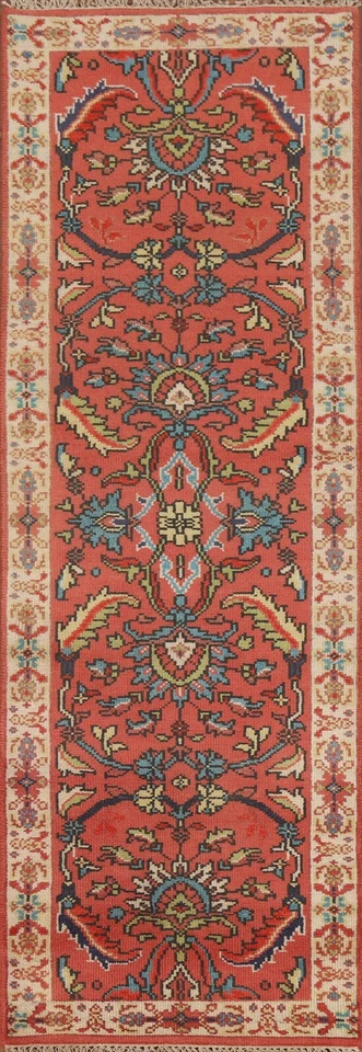Heriz Serapi 8 ft. Runner Indian Oriental Rug Hand-knotted Wool 7' 11" x 2' 6" - Image 1 of 4