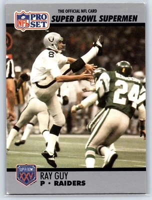 1990-91 Pro Set Super Bowl XXV Silver Ray Guy Oakland Raiders #116 - Image 1 of 2