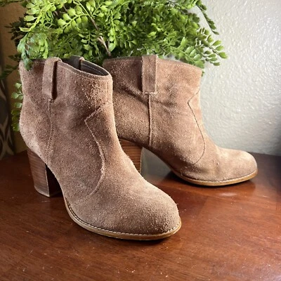 Замшевые сапоги вестерн великолепный лакота размер 10 желтовато-коричневый кожаный каблук ботинок - Изображение 1 из 4