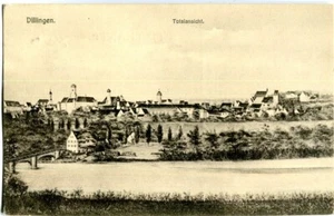 Cartolina Dillingen / Donau Totale, ponte del 1907 - Foto 1 di 1