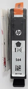New Sealed Genuine HP 564 Black Standard Ink Cartridge Expired 08/2017 No Box - Imagen 1 de 2