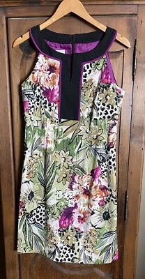 Alyx Limited Woman Career Formal Sleeveless Dress Floral Sz 10 Multicolor - Изображение 1 из 4