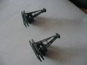 EN HO PAIRE DEMI PANTOGRAPHES FIXE PLASTIQUE GRIS A COLLER POUR LOCO BB OU CC - Picture 1 of 1
