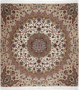 Täbriz Teppich Rug Carpet Tapis Tapijt Tappeto Alfombra Orient Perser Quadrat XL - Picture 1 of 1