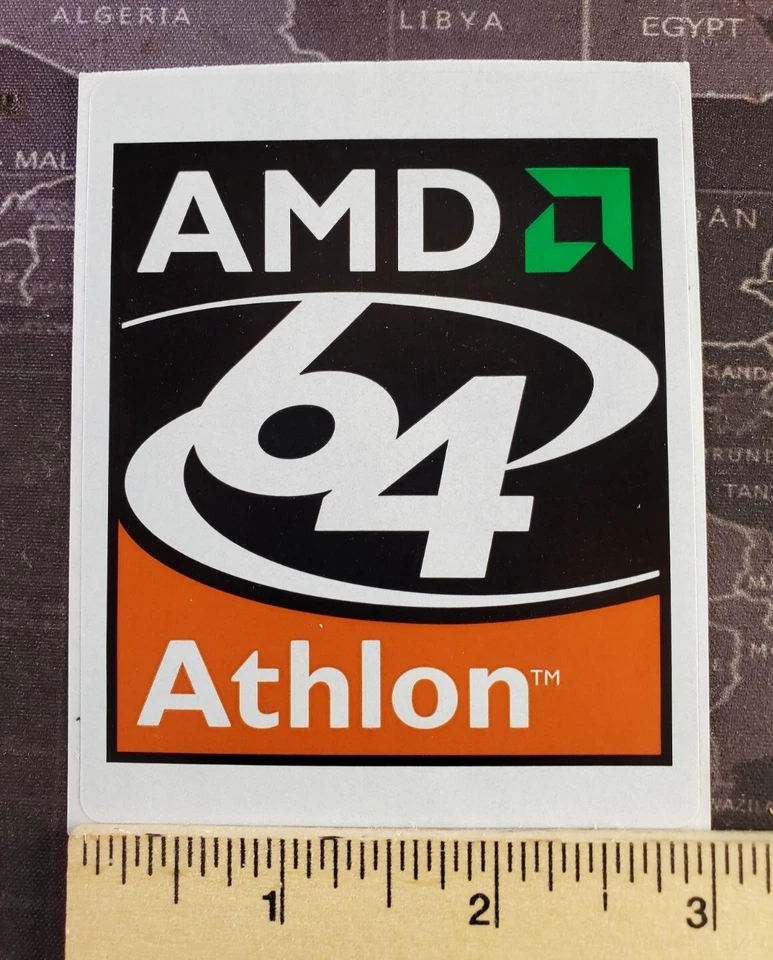 Estuche AMD Athlon 64 insignia calcomanía grande 3" pulgadas Foto 1 de 1