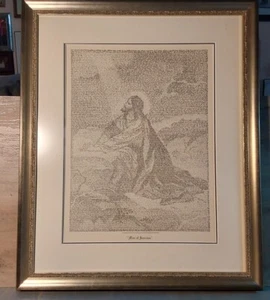 Man of Sorrows 1929 Print Anna Talbott Rare Religious Art John 14:1 19.5x23.5 - Picture 1 of 9