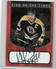 RAY BOURQUE 1998 SP AUTHENTIC SIGN OF THE TIMES GOLD CERTIFIED AUTOGRAPH~BV$80