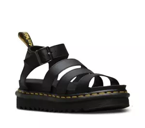 Dr. Martens Womens Blaire Hydro Leather Sandals - Black - Picture 1 of 14
