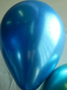 Blue Chrome Balloons Latex Shower Wedding Decorations Birthday Party Supplies - Picture 1 of 3
