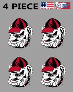 4PC Georgia Bulldogs Water Based Peel & Stick Temporary Tattoos Mark Team Logo - Picture 1 of 2