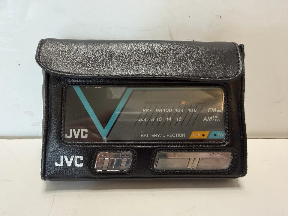 Reproductor de radio casete Walkman JVC CX-F5K rojo reversa automática con estuche - probado Foto 1 de 4