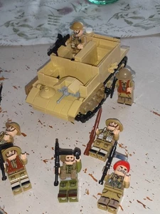 Klemmbausteine WW2 britische Soldaten Bren Carrier Panzer Cobi, Lego Sluban - Bild 1 von 3
